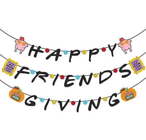 Friends Theme Friendsgiving Ideas, Friendsgiving Brunch Decor, Friends Theme Friendsgiving, Friendsgiving Friends Theme, Friends Themed Thanksgiving Party, Friends Themed Friendsgiving, Friends Party Theme Ideas, Friendsgiving Ideas Decorations, Friends Party Decorations