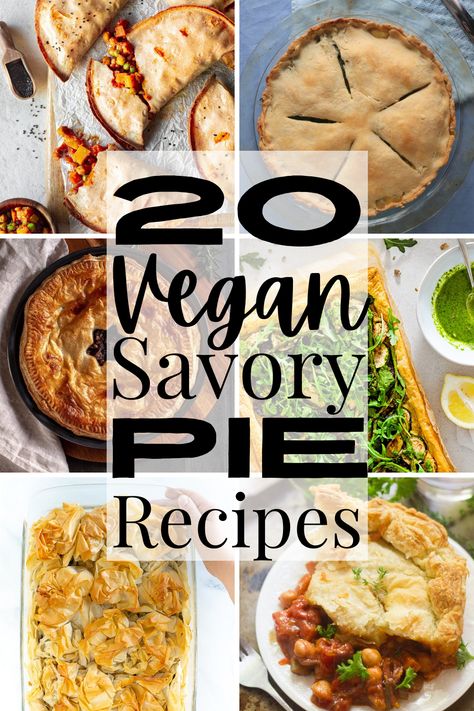 20 Vegan Savory Pie Recipes (Tarts and Quiches Too!) - Very Vegan Val Vegan Pies Savoury, Vegetarian Hand Pies, Vegan Pie Recipes, French Onion Tart, Vegetarian Pie Recipes, Savory Pie Recipes, Veg Pie, Savoury Pie, Vegan Pies