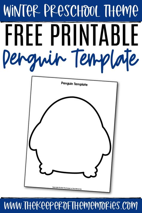 Preschoolers and kindergartners love penguins and this Free Printable Penguin Template is perfect for strengthening fine motor skills while getting creative with your early learners this winter. This adorable printable craft template is perfect for Penguin Template, Preschool Winter Worksheets, Tacky The Penguin, Penguin Activities, Printable Craft Templates, Winter Theme Preschool, Penguin Coloring Pages, Penguin Crafts, Penguin Craft