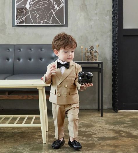 Baby Boy Suit Formal, Baby Boy 1st Birthday Outfit, Style For Party, Formal Costume, Boys Birthday Outfits, Baby Boy Coat, Suits Formal, Costume Toddler