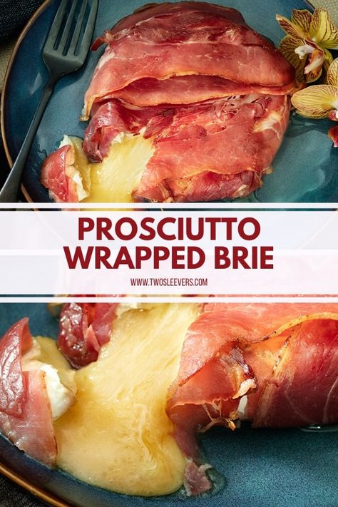 Brie Keto Recipes, Keto Brie Cheese Recipes, Prosciutto Wrapped Brie, Holiday Brie, Brie And Prosciutto, Wrapped Brie, Brie Baked, Brie Recipes Appetizers, Brie Cheese Recipes