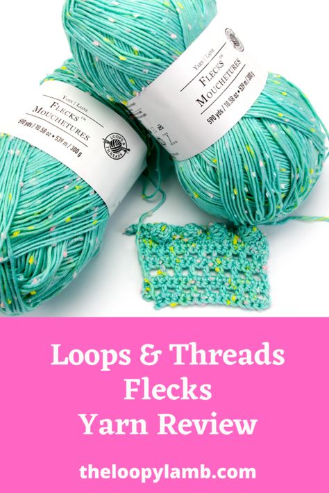 Check out my honest and unbiased review of the Loops & Threads Flecks Yarn from Michaels. See it worked up in a crochet swatch and find out if it's worth adding to your stash! #yarnreview #loopsandthreadsyarn #michaelsyarns #productreviewsforcrocheters #fall2020yarn Flecks Yarn Patterns, Flecks Yarn Crochet Patterns, Loops And Threads Patterns Crochet, Loops And Threads Yarn, Foundation Half Double Crochet, Crochet Bloggers, Foundation Single Crochet, Wet Felting Projects, Crochet Tips