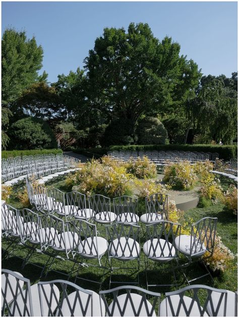 Filoli - Sarah Winward Colorful Chuppah, Circus Chic, Ceremony Installation, Sarah Winward, Green Inspo, Antique Vases, Aspen Wedding, Ceremony Design, Wedding Ceremony Photos