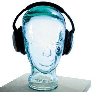 Stylish Glass Head for storing your headphones on | Looks great! | Keeps your headphones handy Light Up Headphones, Headphones Stand, Cable Management Desk, Gold Desk Accessories, Glass Head, Head Display, Headset Stand, Headphone Stand, Headphone Holder