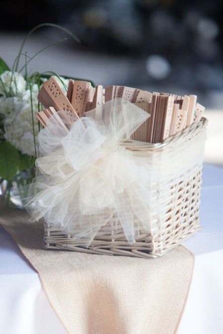 Neutral wedding fan display.  See more wedding favor fans and party ideas at one-stop-party-ideas.com Basket For Fans At Wedding, How To Display Fans At Wedding, Wedding Card Basket, Fan Wedding Favors, Fan Favors, Card Basket, Hand Fans For Wedding, Boone Hall, Country Barn Weddings