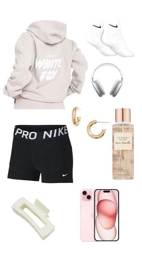 What To Wear With Nike Pros, Nike Pro Outfits, Outfits With Nike Pros, Nike Pro Outfit, Fox Outfit, Preppy Ootd, Nike Pro Fits, Cute Nike Outfits, Tiktok Account