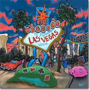 e Las Vegas Painting, Vegas Theme, Southwestern Decorating, Creative Block, Mini Canvas, Visual Artwork, Decor Artwork, Art Block, The Store