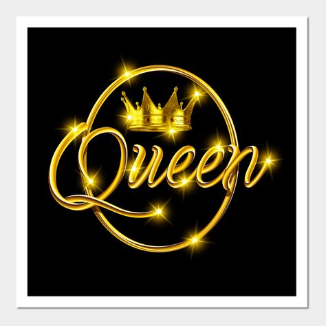 Crown Images Queen, Queen Word Design, Crown For Queen, Queen Symbol, Queen Logo Design, Queen Pic, Queen Logo, Name Design Art, Queens Crown