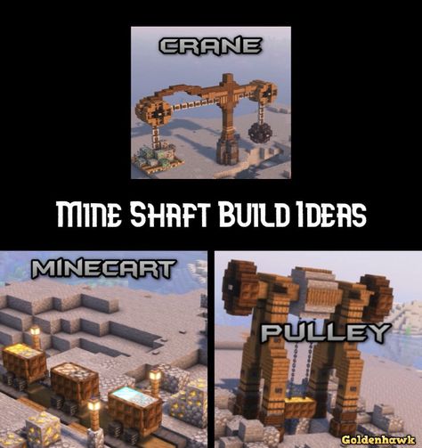 Minecraft Crane Design, Minecraft Logic, Minecraft Build Ideas, Minecraft Kingdom, Minecraft Create, Your Mine, Minecraft Steampunk, Mine Minecraft, Minecraft Houses Blueprints