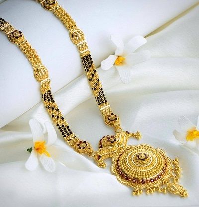 Latest 22 Karat Gold Mangalsutra Design Mangalsutra Designs Gold, Black Beads Mangalsutra, Black Beads Mangalsutra Design, Gold Mangalsutra Designs, Gold Mangalsutra, Red Lehenga, Mangalsutra Designs, Gold Jewelry Sets, Black Beaded Jewelry