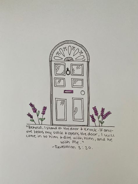 Biblical Doodle Art, Simple Biblical Drawings, Christian Sketches Aesthetic, Bible Verse With Drawing, Easy Christian Drawings Faith, Small Bible Doodles, Bible Verse Sketches Scripture Art, Cool Christian Drawings, Cute Note Doodles