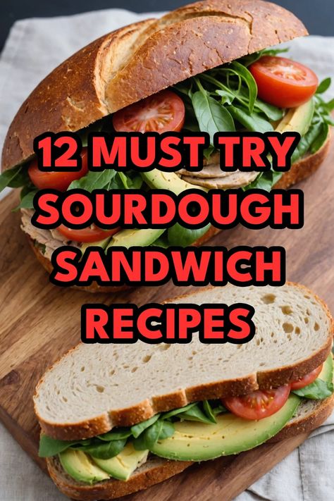 A photo of a sourdough sandwich Sandwich Bread Recipe Sourdough, Sourdough Sandwiches Recipes, Sour Bread Sandwich, Sour Dough Sandwiches, Sourdough Bread Sandwich, Best Sourdough Sandwich Recipes, Grilled Sourdough Sandwiches, Sandwiches With Sourdough Bread, Sandwiches On Sourdough Bread