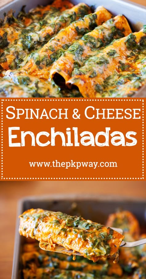 Tortillas Ideas, Spinach Enchiladas, Healthy Corn, Enchiladas Healthy, Authentic Mexican Recipes, Vegetarian Enchiladas, Cheese Enchiladas, Corn Tortilla, Vegetarian Main Dishes