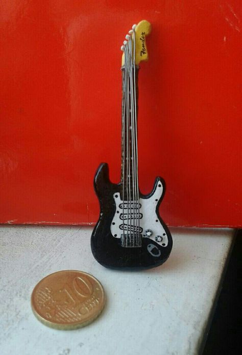 Miniature air dry clay electric guitar Air Dry Clay Guitar, Clay Guitar, How To Make Clay, Gift Inspo, Diy Clay Crafts, Clay Ideas, Dry Clay, Diy Clay, Air Dry Clay