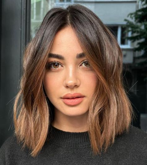 Short Brown Hair, Vlasové Trendy, Lob Hairstyle, Lob Haircut, Medium Hair Cuts, Shoulder Length Hair, Brown Hair Colors, Length Hair, Balayage Hair