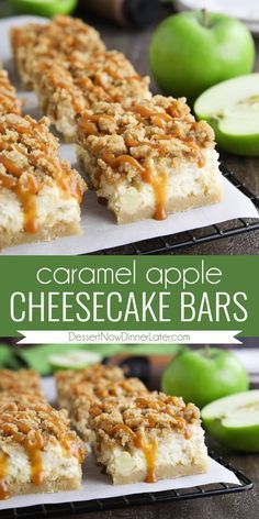 Fresh Apple Pie, Brown Sugar Shortbread, Apple Cheesecake Bars, Bars Dessert, Caramel Apple Cheesecake Bars, Caramel Apple Cheesecake, Apple Cheesecake, Cheesecake Bar Recipes, Apple Dessert Recipes