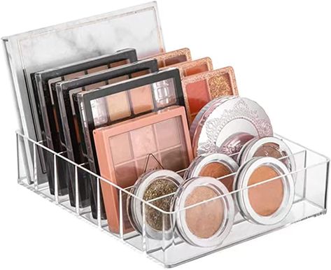 Amazon.com: WECHENG Eyeshadow Palette Makeup Organizer, BPA Free 7 Section Divided Vanity Organize Holder for Drawer and Bathroom Counte Modern Cosmetics Storage (7.48" x 6.22" x 1.77") : Beauty & Personal Care Makeup Palette Organization, Palette Organizer, Make Up Storage, Lipstick Organizer, Makeup Drawer Organization, Eyebrow Kits, Makeup Pallets, Makeup Drawer, Makeup Storage Box