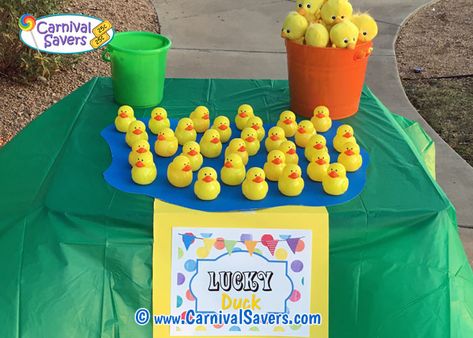 Spring Fair Games, Spring Fling School Event, Easy Fall Carnival Games, Vbs Carnival Theme, Duck Carnival Game, Easy Carnival Games For Kids, Spring Games For Kids, Easy Carnival Games, Spring Fling Games