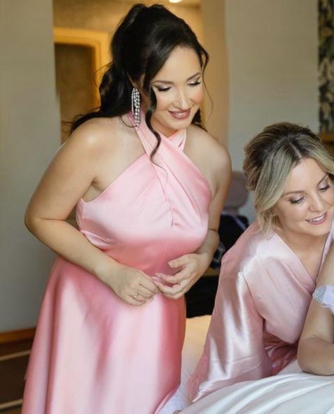 We’re always thrilled to showcase our lovely clients! These beautiful bridesmaids are shining in our handmade, soft blush pink silk gowns. 🌸 Each gown is 100% handcrafted from the finest silk, designed to drape elegantly and flatter each bridesmaid’s figure perfectly. #HandmadeGowns #BridesmaidStyle #SilkGowns #WeddingFashion #ElegantBridesmaids #BlushPink #CustomBridal #BridesmaidInspo #LuxuryWeddings #AtelierCraftsmanship Pink Silk Dresses, Silk Gowns, Exquisite Dresses, Pink Silk Dress, Silk Dresses, Haute Couture Dresses, Bridesmaid Style, Silk Gown, Custom Bridal