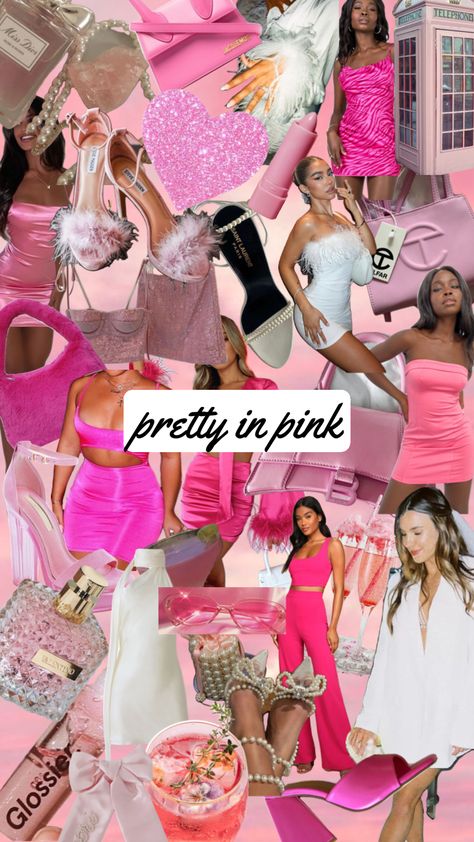 #prettyinpink #shufflefyp #shuffleinspo #glitter #aesthetic #bachelorette #bachelorettetheme #partytheme #pink #pinktheme #bachparty Pink Barbie Bachelorette Party, Bachelorette Party Theme Night Ideas, Love Themed Outfits, Shades Of Pink Bachelorette Party, Bachelorette Pretty In Pink, Pretty In Pink Bachelorette Theme, Bachlorette Party Pink Theme, Bachelorette Party Themes Barbie, Pretty In Pink Bachelorette Party Outfit