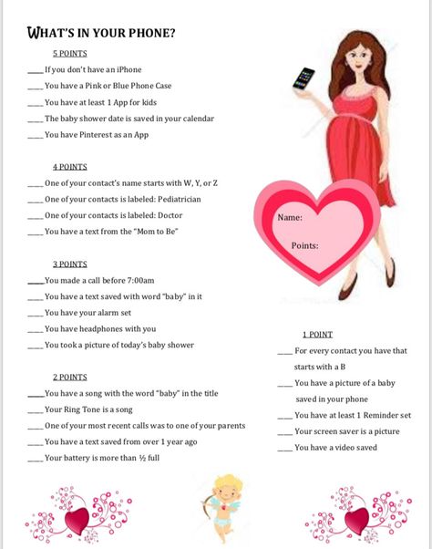 What’s in Your Phone Baby Shower Game Facebook Engagement Posts, Saving For Baby, Engagement Posts, Contact Names, Facebook Engagement, Blue Phone Case, Phone Games, Baby Shower Game, Party Game