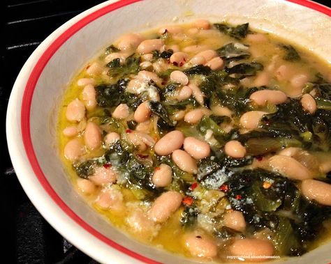 Escarole And Beans, Escarole Recipes, Escarole Soup, Beans And Greens, Italian Comfort Food, Healthy Breakfasts, Meals Recipes, Bean Soup, Basic Recipes