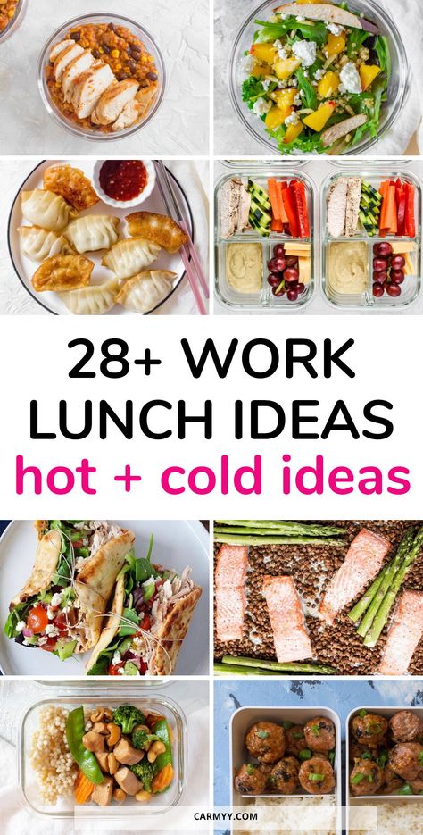 Are you looking to mix up your lunch meal prep? Check out these 28+ healthy make ahead work lunch ideas that you can make for work this week! Cold Lunch options included! Cold Lunch Idea | Cold Meal Prep | Easy Meal Prep Ideas | Lunch Meal Prep | Meal Prep for Work | Meal Prep For School | No Heat Meal Prep | no microwave lunch ideas | no microwave lunch ideas kids | no microwave lunch to work Healthy Lunch For Work Make Ahead, Make Ahead Work Lunch Ideas, Healthy Lunch Meal Prep No Heat, Healthy Meals To Pack For Work, Work Week Meal Prep Lunch Ideas, Fun Meal Prep Ideas Healthy Lunches, New Lunch Ideas For Work, Yummy Meal Prep Ideas Lunches, Delicious Lunch Meal Prep