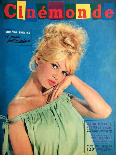 60s Fashion Magazine, Brigitte Bardot 60s, 60s Magazine, Hollywood Magazine, 60s Aesthetic, Bridgette Bardot, Bridget Bardot, Animal Rights Activist, Fashion 1950s