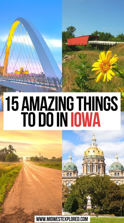 15 Amazing Things to do in Iowa Things To Do In Iowa, Iowa Road Trip, South Dakota Travel, Iowa Travel, Interesting Things To Do, Road Trip Places, Ohio Travel, Kids Things To Do, Ultimate Bucket List