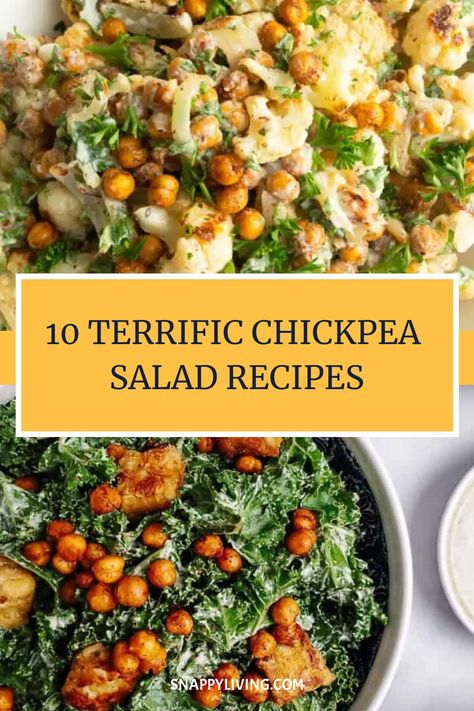 Salad Ideas With Chickpeas, Chickpea Lettuce Salad, 5 Ingredient Salad, Chickpea Mediterranean Salad, Chickpeas Salad Recipes, Salad Recipes Chickpeas, Chickpea Recipes Salad, Chickpea Salad Recipes Healthy, Crispy Chickpea Salad