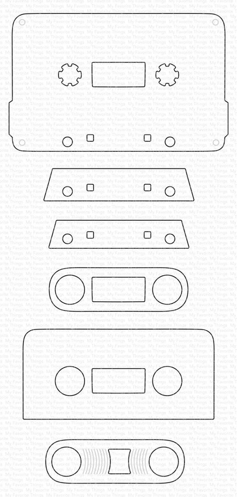 Index Cards Crafts, Diy Cassette Tape Cardboard, Cassette Tape Art Diy, Cassette Tape Template, Cassette Template, Cassette Tape Crafts, Cut Out Templates, Cassette Tape Art, Loudspeaker Box