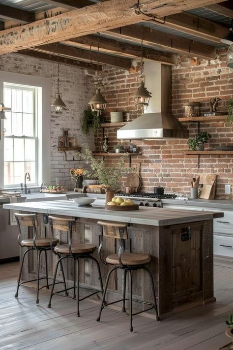 Farmhouse Kitchen Lighting Ideas, Small Kitchen Ideas Apartment, Farm Kitchens, Storage Barn, Rustic Chandeliers, Custom Kitchen Remodel, Industrial Loft Design, Rustic Kitchens, Farmhouse Kitchen Inspiration