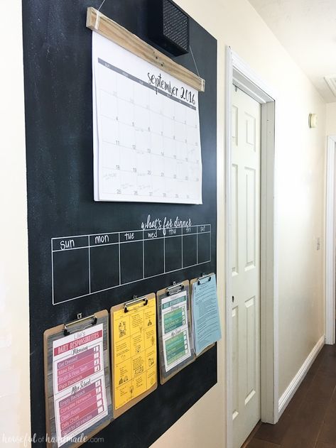 Rustic Hallway Command Center Home Schedule Board, How To Hang Calendar On Wall, Diy Family Calendar Board, Family Wall Calendar Ideas, Kitchen Command Center Wall, Family Calendar Wall, Family Command Center Wall, Busy Family Organization, Family Organization Wall