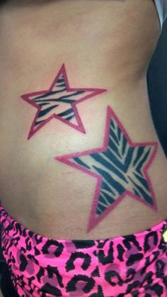 Love these Zebra Print Tattoos, Leopard Print Tattoos, Y2k Tattoo, Funky Tattoos, Cute Tats, Dream Tattoos, Dope Tattoos, Star Tattoos, Piercing Tattoo