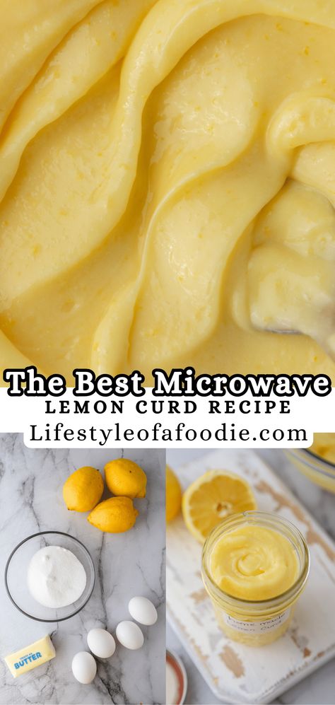 This microwave lemon curd recipe is made with the same ingredients as a normal curd recipe but gets it done in a fraction of the time. Curd Recipes, Microwave Lemon Curd, Lemon Bar Cookies, Easy Microwave Recipes, Lifestyle Of A Foodie, Microwave Recipe, Easy Lemon Curd, Homemade Lemon Curd, Lemon Curd Recipe