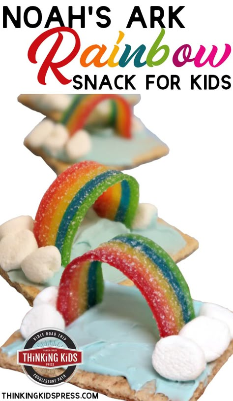 Noahs Ark Food Craft, Noah Ark Craft Preschool Art Projects, Noah’s Ark Arts And Crafts, Noah's Arc Activities, Noah’s Ark Craft Ideas, Noahs Art Activities, Rainbow Noahs Ark Craft, Noah’s Ark Snack Ideas, Noah's Ark Science Experiment