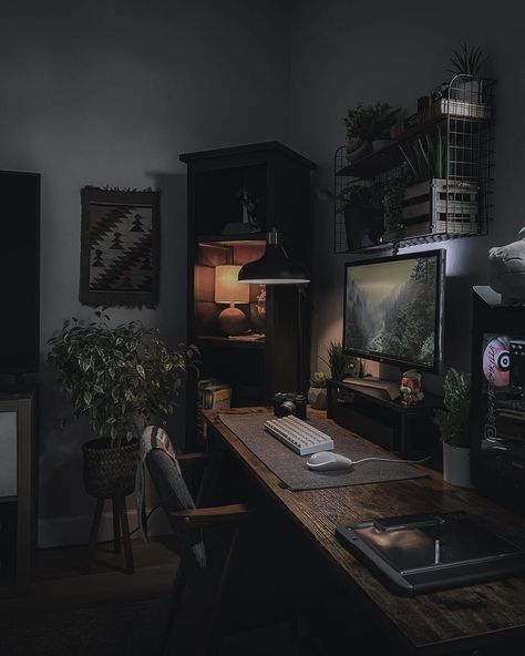 Computer Desk Setup, Home Studio Setup, Appartement Design, Bedroom Setup, Gaming Room Setup, Creative Lifestyle, Room Goals, Gamer Room, Studio Setup