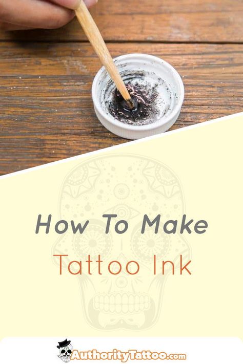 Everything you need to know about making your own tattoo ink, and why you should be very careful Tattoo Tips And Tricks, How To Do A Stick And Poke Tattoo Diy, Diy Stick And Poke Tattoo, Tattoo Hacks, Homemade Tattoo Ink, Tattooing Tips, How To Make Tattoo, Homemade Tattoo, Make Your Own Tattoo