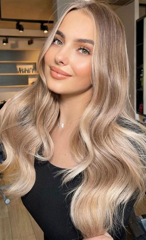 hair color, blonde hair color, blonde hair color, hair color ideas, trendy hair color, beige blonde hair Beige Blonde Balayage, Sandy Blonde Hair, Beige Blonde Hair, Perfect Blonde Hair, Beige Blond, Beige Hair, Cool Blonde Hair, Creamy Blonde, Light Blonde Hair