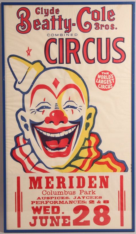 vintage circus posters | No Context • Vintage Circus Clown Poster Cirque Vintage, Circus Posters, Old Circus, Circus Vintage, Vintage Circus Posters, Pierrot Clown, Circus Sideshow, Western Posters, Carnival Posters