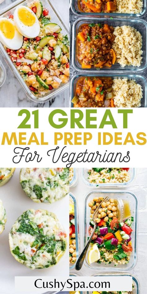 Healthy Filling Vegetarian Meals, Vegetarian Make Ahead Lunches, Easy Vegetarian Recipes Meal Prep, Filling Vegetarian Lunches, Super Healthy Vegetarian Recipes, Easy Vegetarian Meal Prep High Protein, Easy Make Ahead Vegetarian Meals, Meal Prep Freezer Meals Vegetarian, Meal Prep With Veggies