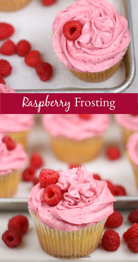 Lemon Cupcakes With Raspberry Frosting, Raspberry Whipped Cream Frosting, Blendjet Recipes, Raspberry Oatmeal Bars, Raspberry Cream Cheese Frosting, Buttercream Recipes, Pineapple Dream, Frosting Cupcakes, Dream Dessert