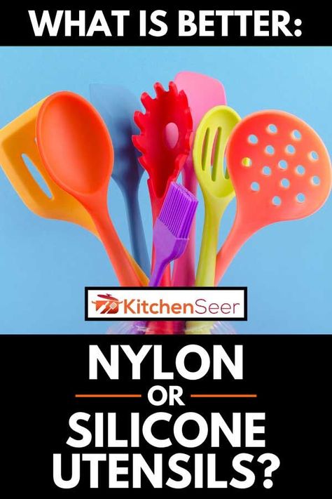 Bright multi colored silicone kitchen utensils. In recent years, silicone and nylon have become the dominant materials used in synthetic kitchen utensils. While both of these materials are gentle on non-stick surfaces, they offer slightly different features at different price-points. If you’re curious about the distinctions between nylon and silicone, then you’ve got to check out the research we’ve done on the subject. Plastic Kitchen Utensils, Silicone Utensils, Silicone Utensil Set, Silicone Cooking Utensils, Silicone Kitchen Utensils, Silicon Utensils, Silicone Spatula, Silicone Kitchen, Wooden Utensils