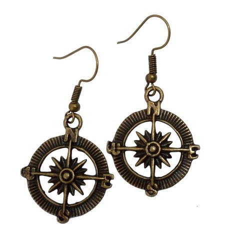 PRICES MAY VARY. ❤︎ nautical pirate handcrafted compass earrings. ❤︎ SIZE: Earrings are roughly 1-3/4" long by 1" wide, lightweight and comfortable ❤︎ VERSATILE: Amazing piece of jewelry to compliment your pirate and steampunk costume, men and women accessories. ❤︎ EXCELLENT CHOICE: Earrings come in complimentary GIFT BOX, the only thing you need to add is a card and your present is ready! ❤︎ Made by UmbrellaLaboratory in the USA UMBRELLALABORATORY | STEAMPUNK VAULT EXCLUSIVE  SEEK AND YOU SHALL Steampunk Pirate Costume, Pirate Compass, Steampunk Shop, Pirate Jewelry, Steampunk Pirate, Vintage Skeleton Keys, Steam Punk Jewelry, Style Steampunk, Steampunk Accessories