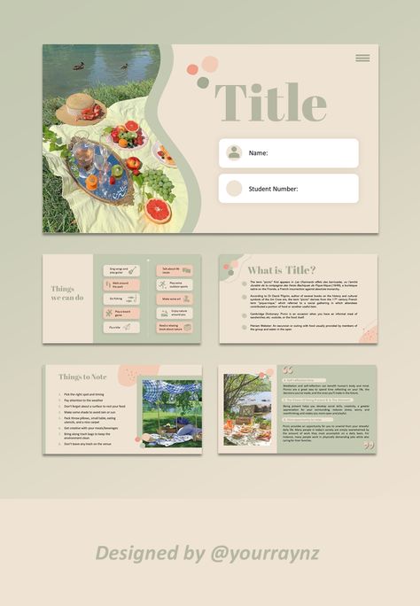 Minimalist Education PowerPoint Template

- Soft green color palette
- Modern and minimal design
- Perfect for presentations, portfolios, and more
- Easily customizable to fit your Aesthetic Power Point Template, Powerpoint Presentation Ideas Aesthetic, Aesthetic Canva Presentation Templates, Educational Presentation Design, Creative Google Slides Ideas, Power Point Inspo Aesthetic, Green Portfolio Design, Slides Go Templates Aesthetic, Self Presentation Powerpoint