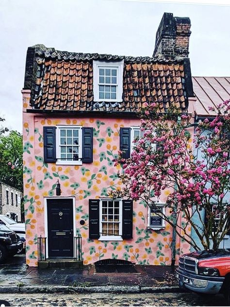 Pink House, Cute House, Pink Houses, Pretty House, Beautiful Buildings, House Inspiration, My Dream Home, Future House, A House