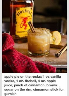 Sangria Margarita Recipe, Apple Pie Drink, Fireball Bottle, Fireball Drinks, Margarita Sangria, Apple Pie Moonshine, Cinnamon Apple Pie, Fireball Whiskey, Orange Syrup