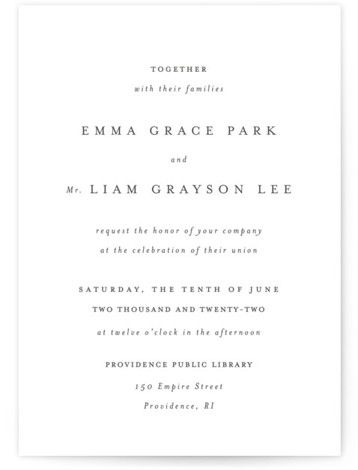 Classic & Formal & Elegant perfect for a sophisticated and timeless wedding Fancy Hotel, Wedding Address, Card Format, White Wedding Invitations, Black Wedding Invitations, Wedding Favor Stickers, Letterpress Invitations, Letterpress Wedding, Classic Wedding Invitations