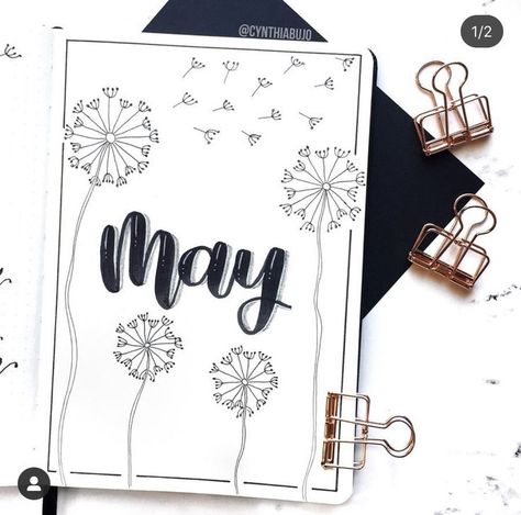 May Bullet Journal Cover Ideas, Bujo May, Bujo Mai, Bullet Journal Mai, May Bullet Journal Cover, May Bujo, Journal D'inspiration, May Bullet Journal, Bullet Journal Month