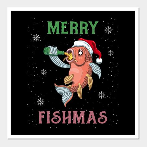 You are a fisher and you like the tranquillity of the lake? Besides, you love Christmas? Then this funny fisherman Christmas outfit is perfect. There is a drunken carp drinking a beer and the spruss Merry Fishmas. -- Choose from our vast selection of art prints and posters to match with your desired size to make the perfect print or poster. Pick your favorite: Movies, TV Shows, Art, and so much more! Available in mini, small, medium, large, and extra-large depending on the design. For men, women Merry Fishmas, Love Christmas, Carp, Christmas Outfit, Extra Large, Favorite Movies, Snoopy, Print Design, Beer